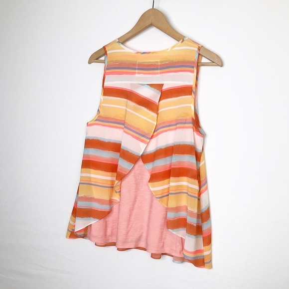 Meadow Rue Merlon split back, overlay blouse - Picture 8 of 12